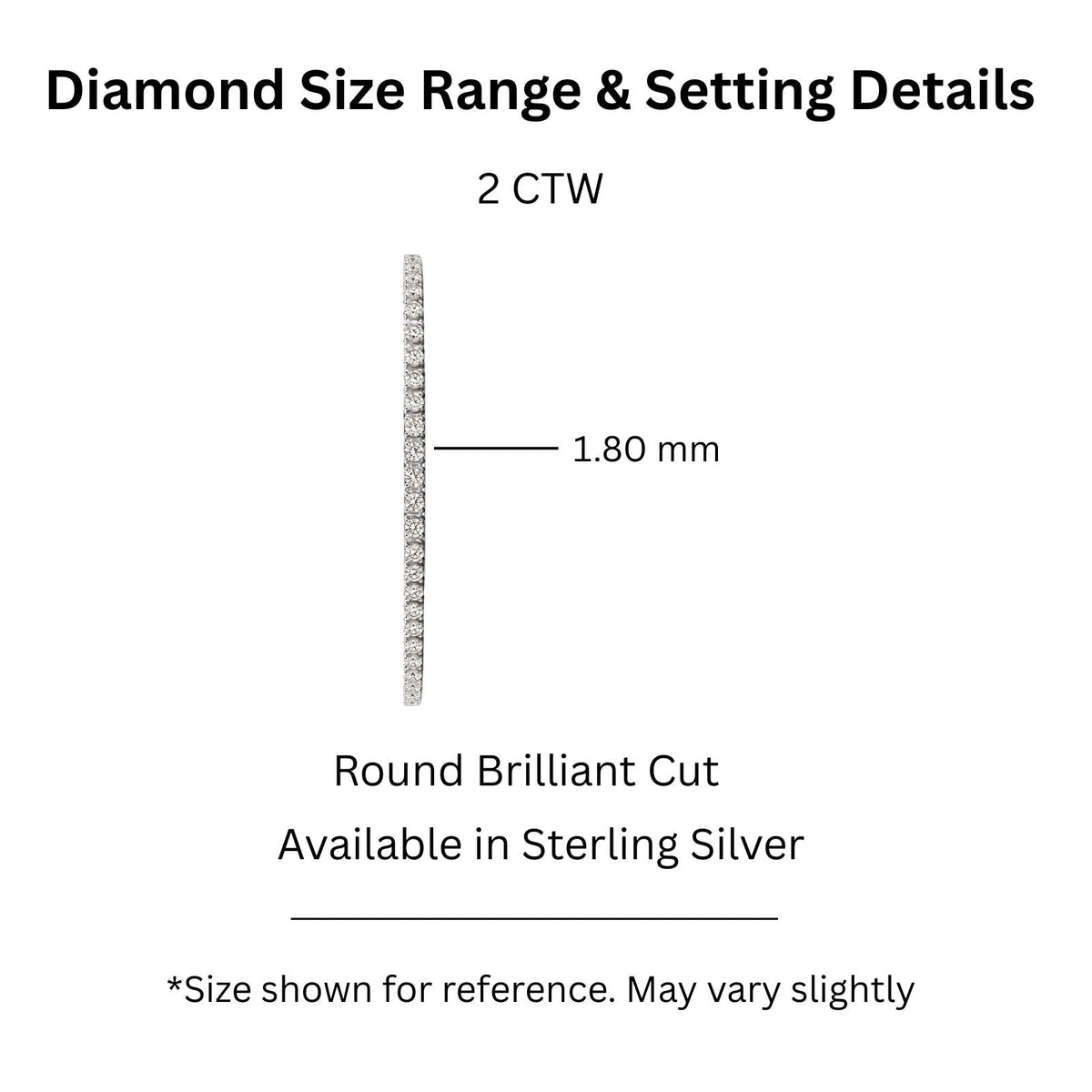 2 ct. T.W. Lab-Grown Diamond Round Tennis Bracelet in Sterling Silver or 14K Gold over Silver