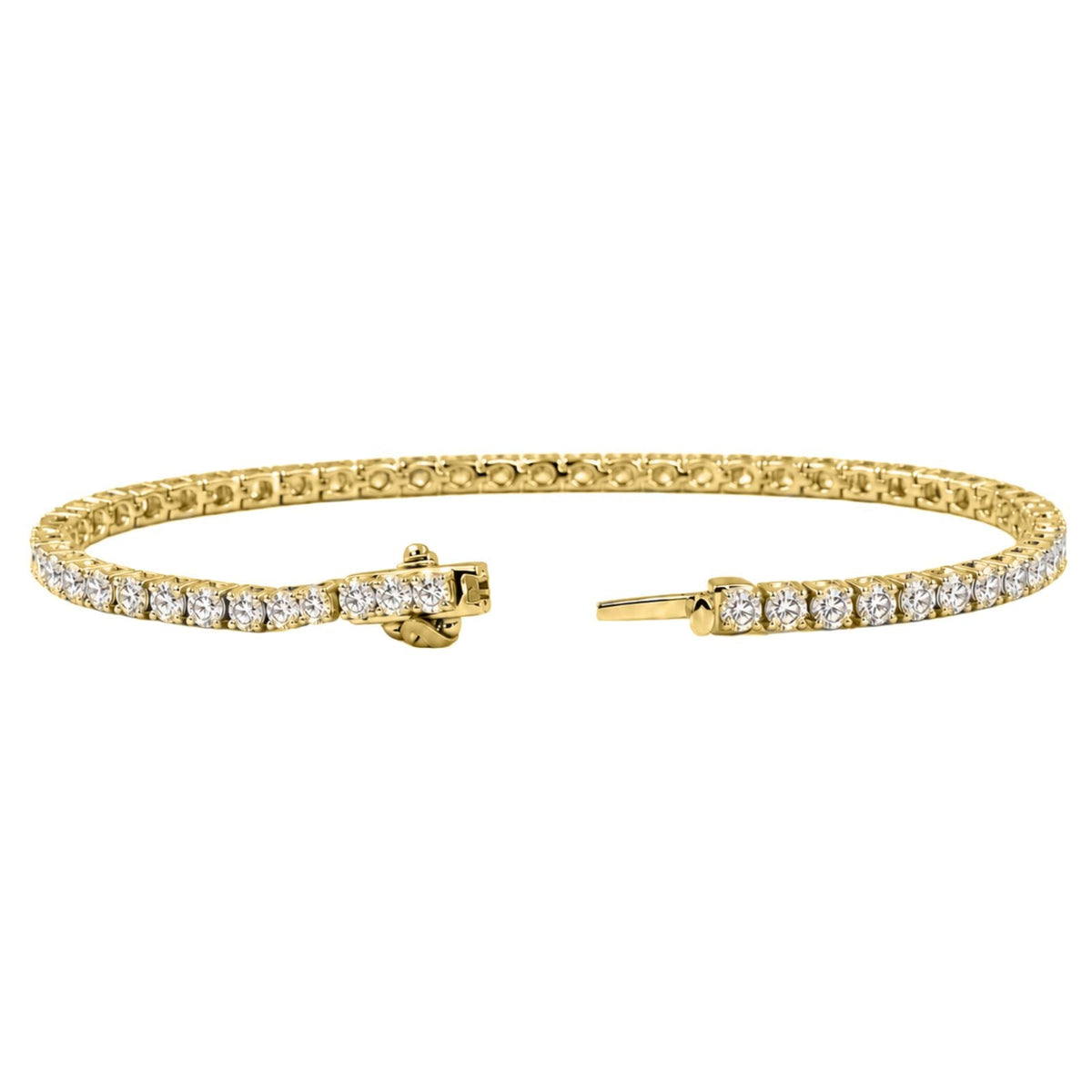 2 ct. T.W. Lab-Grown Diamond Round Tennis Bracelet in Sterling Silver or 14K Gold over Silver