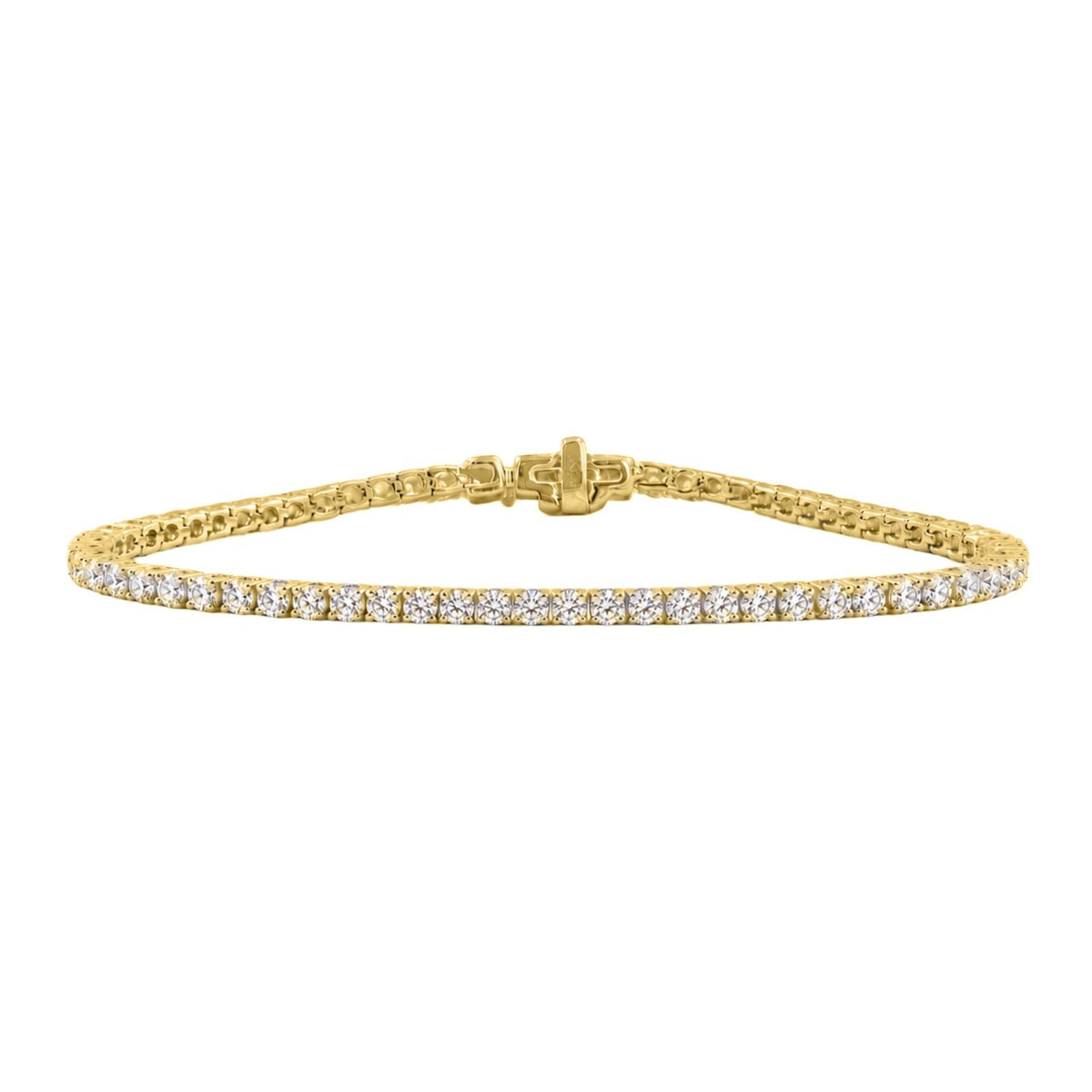 3 ct. T.W. Lab-Grown Diamond Round Tennis Bracelet in Sterling Silver or 14K Gold over Silver
