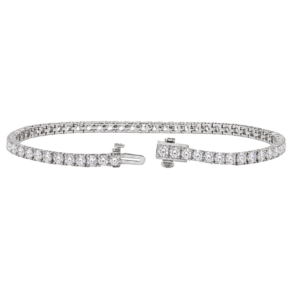 7 ct. T.W. Lab-Grown Diamond Round Tennis Bracelet in Sterling Silver or 14K Gold over Silver