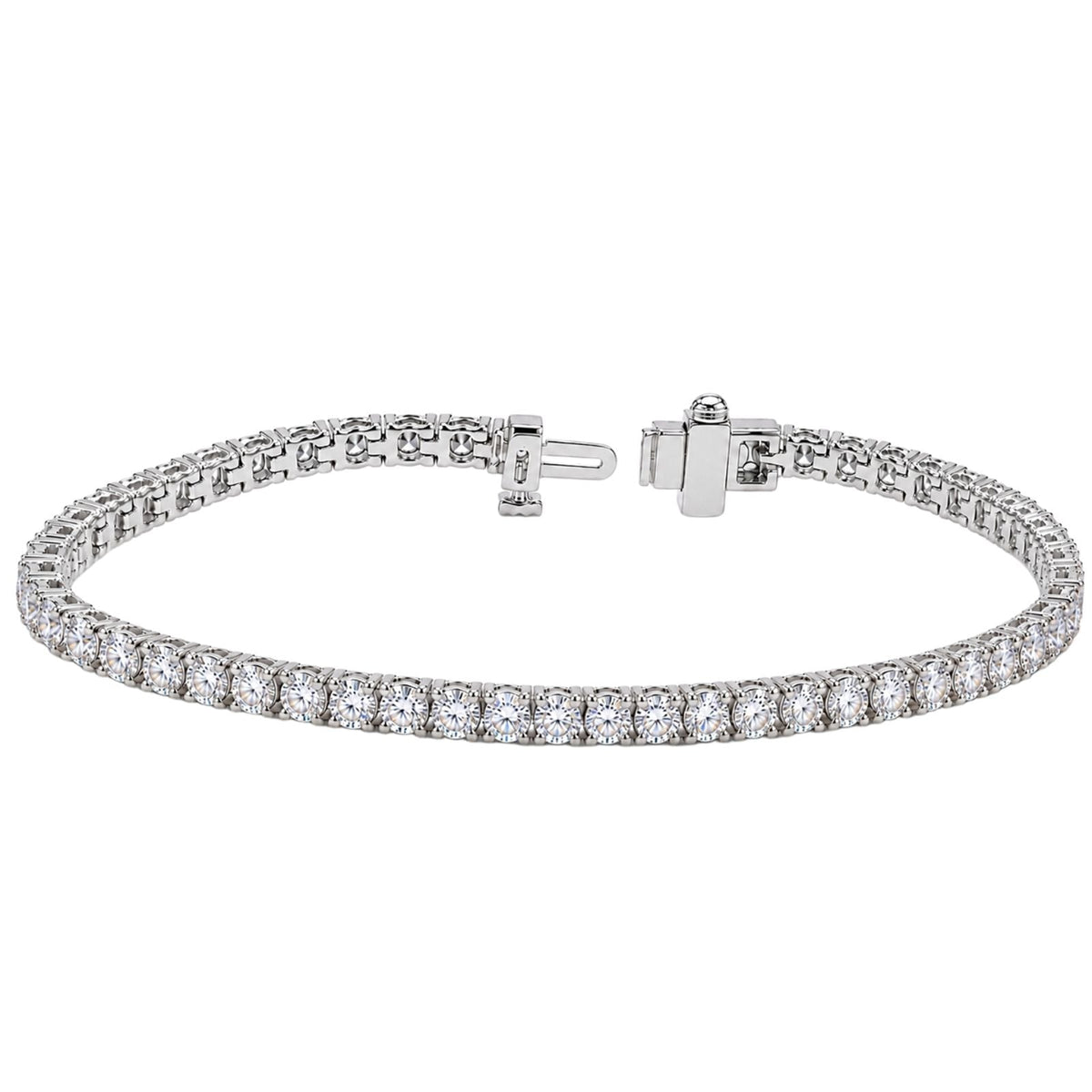 7 ct. T.W. Lab-Grown Diamond Round Tennis Bracelet in Sterling Silver or 14K Gold over Silver