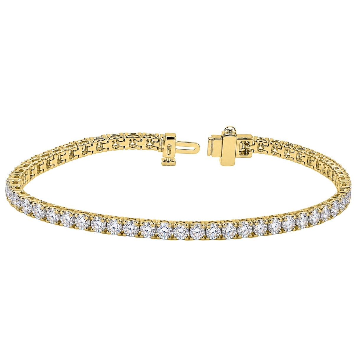 7 ct. T.W. Lab-Grown Diamond Round Tennis Bracelet in Sterling Silver or 14K Gold over Silver