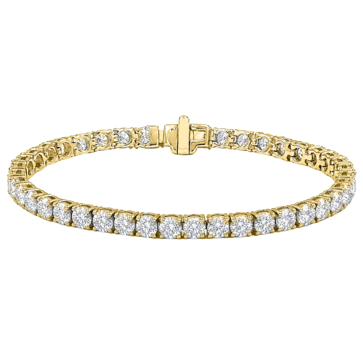 10 ct. T.W. Lab-Grown Diamond Round Tennis Bracelet in Sterling Silver & 14K Gold over Silver