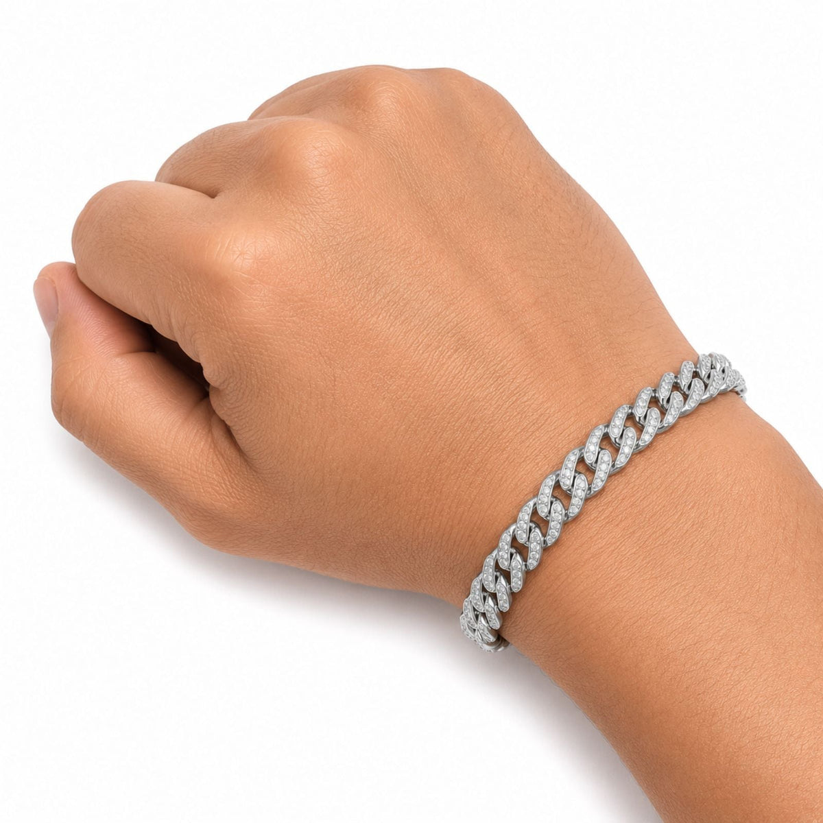 5 ct. T.W. Lab-Grown Diamond Round Chain Bracelet in Sterling Silver or 14K Gold over Silver