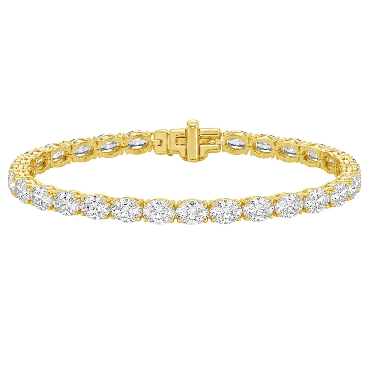 Lab-Grown Diamond Oval Tennis Bracelet in 14K White Gold or 14K Yellow Gold