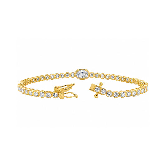 3 ct. T.W. Lab-Grown Diamond Bracelet in Gold over Silver