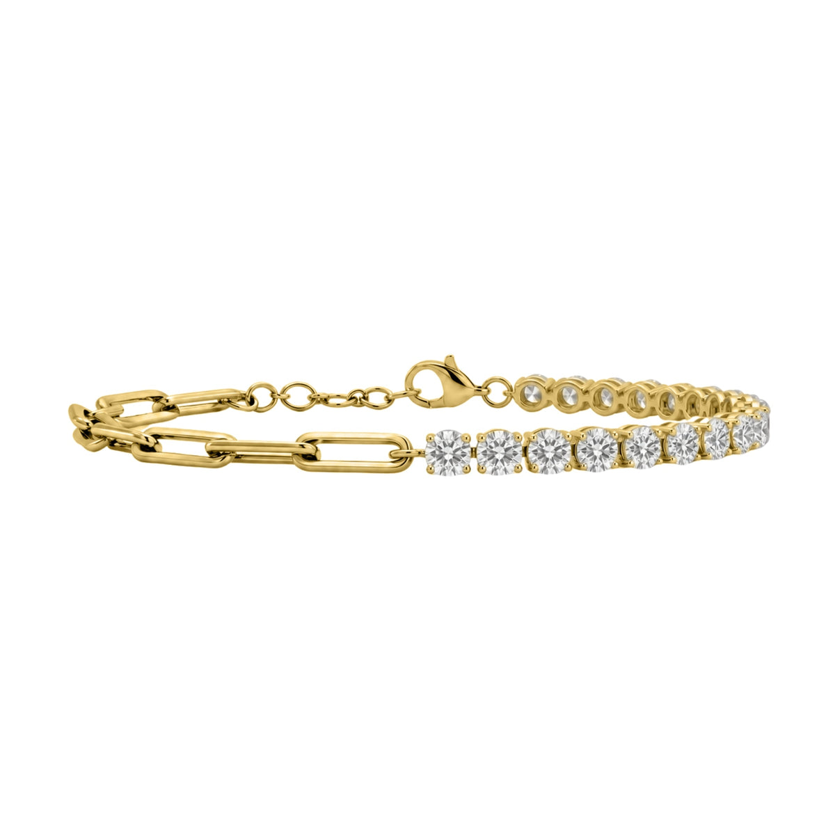 Lab-Grown Diamond Chain Bracelet in 14K White Gold or 14K Yellow Gold