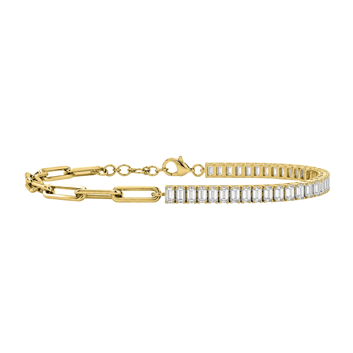 Lab-Grown Diamond Chain Bracelet in 14K White Gold or 14K Yellow Gold