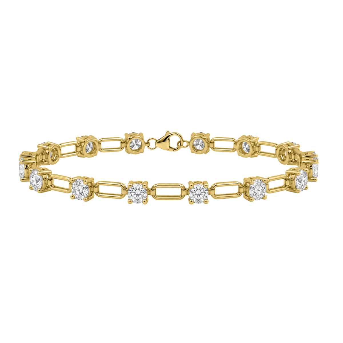 3 ct. T.W. Lab-Grown Diamond Round Cut Bracelet in 14K White Gold or 14K Yellow Gold