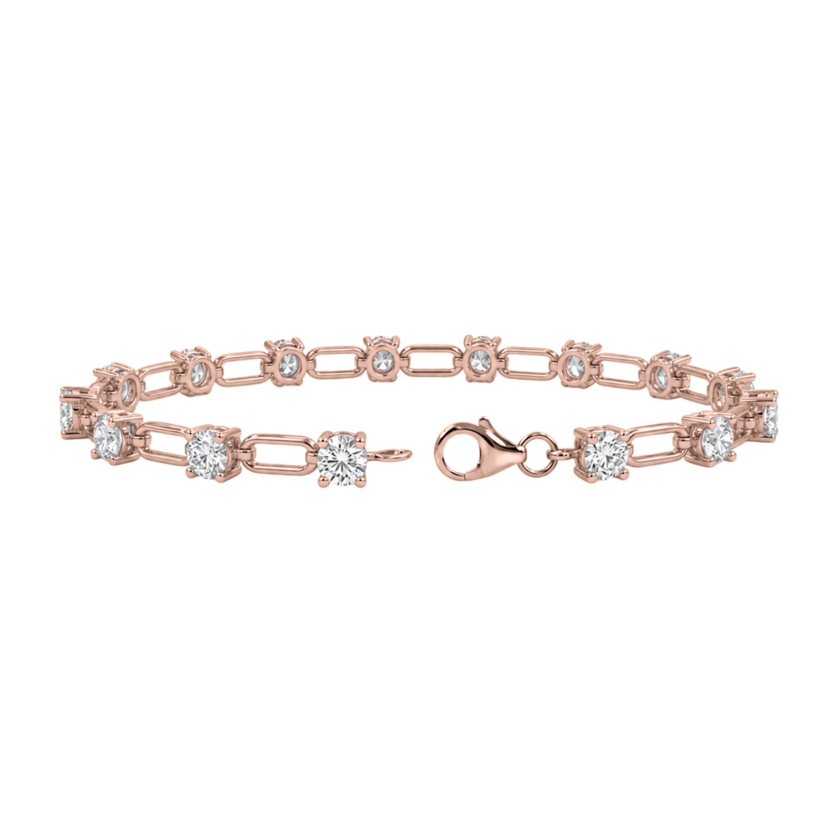 3 ct. T.W. Lab-Grown Diamond Round Cut Bracelet in 14K White Gold or 14K Yellow Gold
