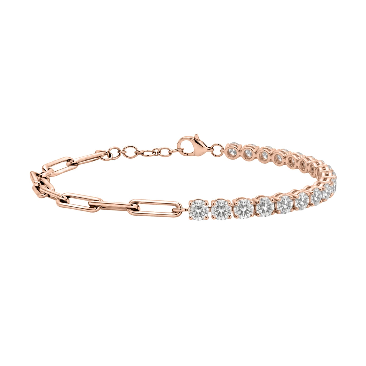 Lab-Grown Diamond Chain Bracelet in 14K White Gold or 14K Yellow Gold