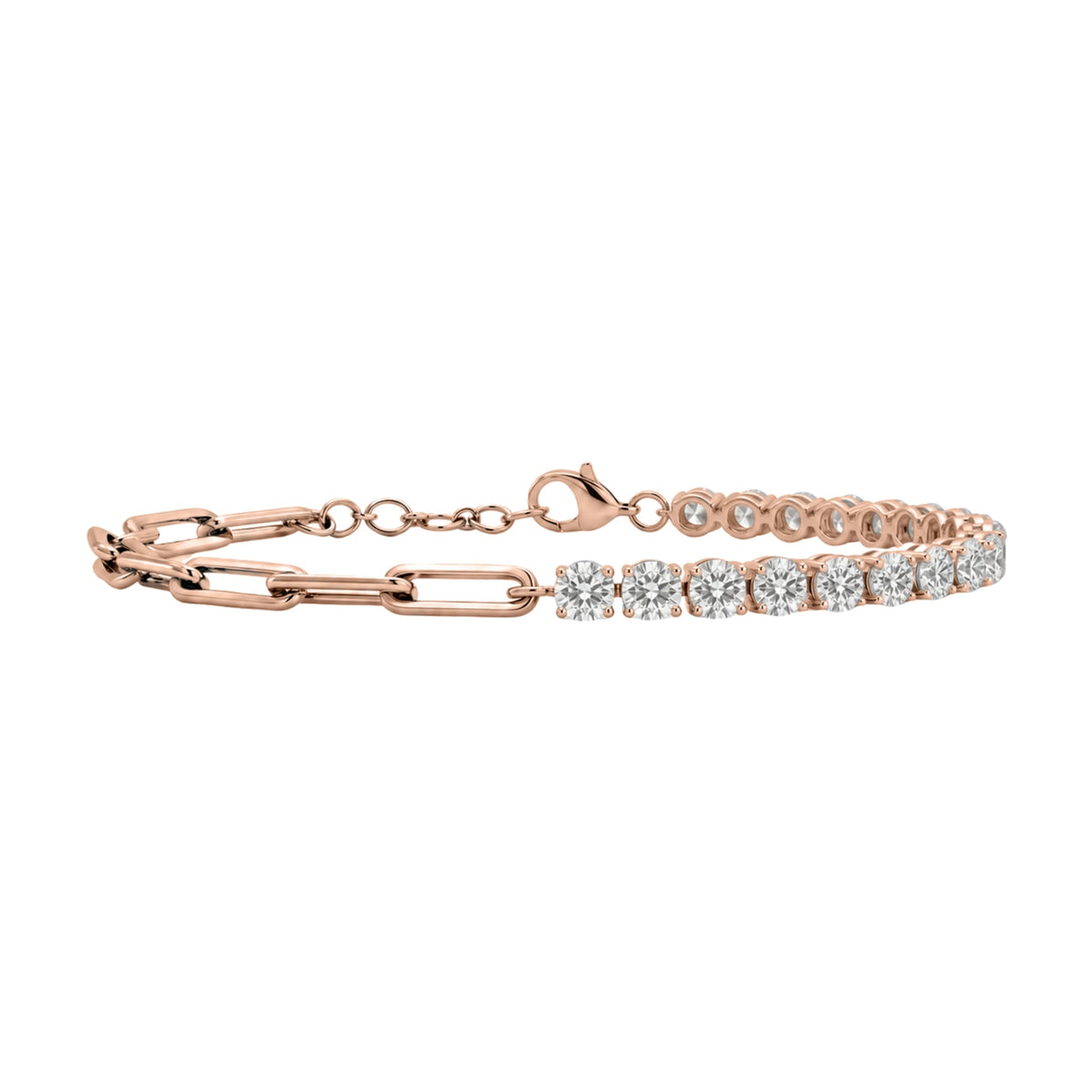 Lab-Grown Diamond Chain Bracelet in 14K White Gold or 14K Yellow Gold