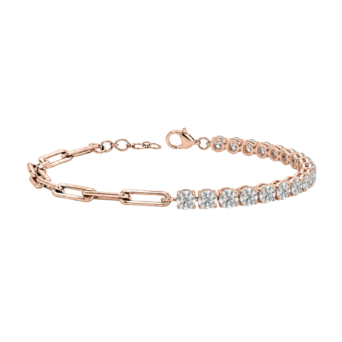 3 ct. T.W. Lab-Grown Diamond Round Cut Bracelet in 14K White Gold or 14K Yellow Gold