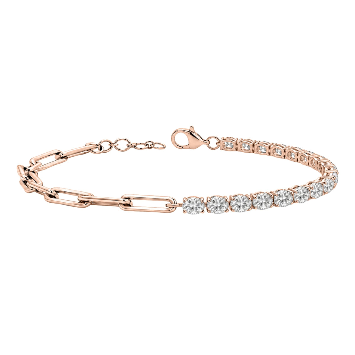 Lab-Grown Diamond Chain Bracelet in 14K White Gold or 14K Yellow Gold