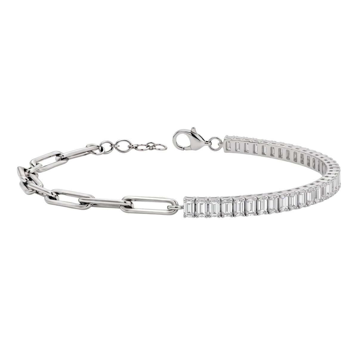 Lab-Grown Diamond Chain Bracelet in 14K White Gold or 14K Yellow Gold