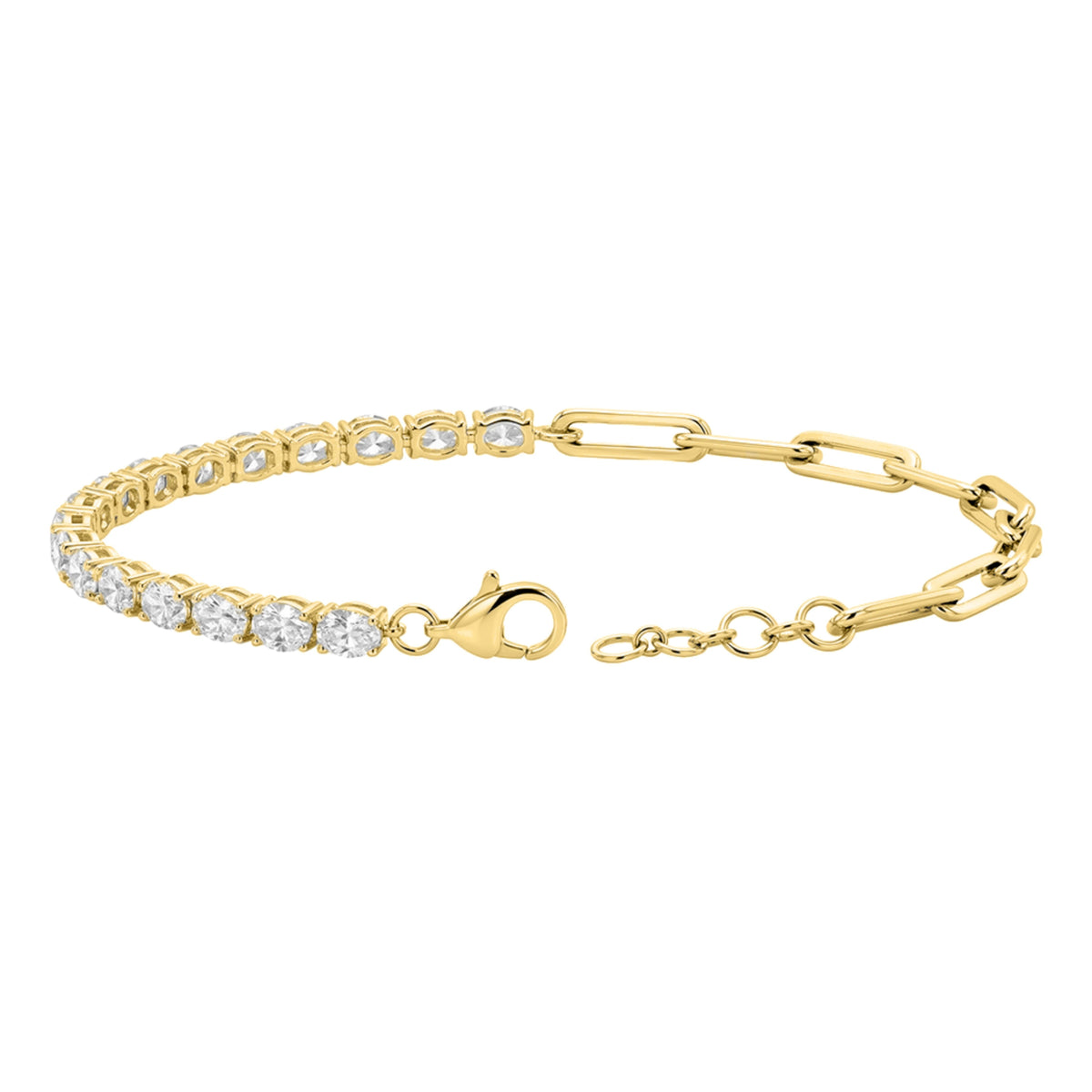 Lab-Grown Diamond Chain Bracelet in 14K White Gold or 14K Yellow Gold