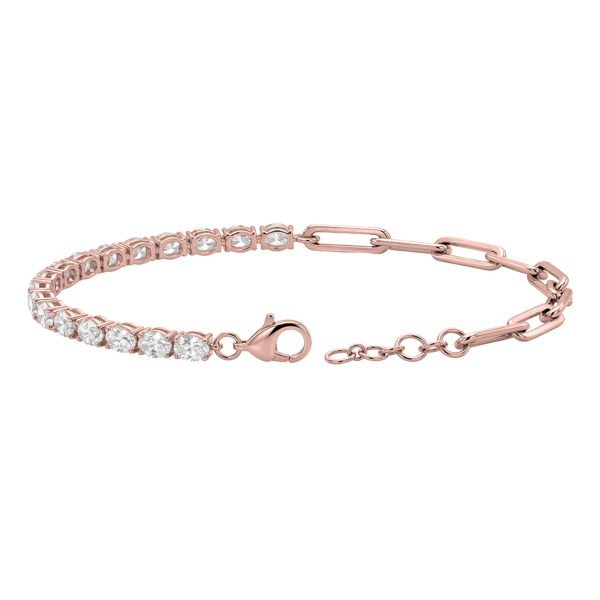 Lab-Grown Diamond Chain Bracelet in 14K White Gold or 14K Yellow Gold