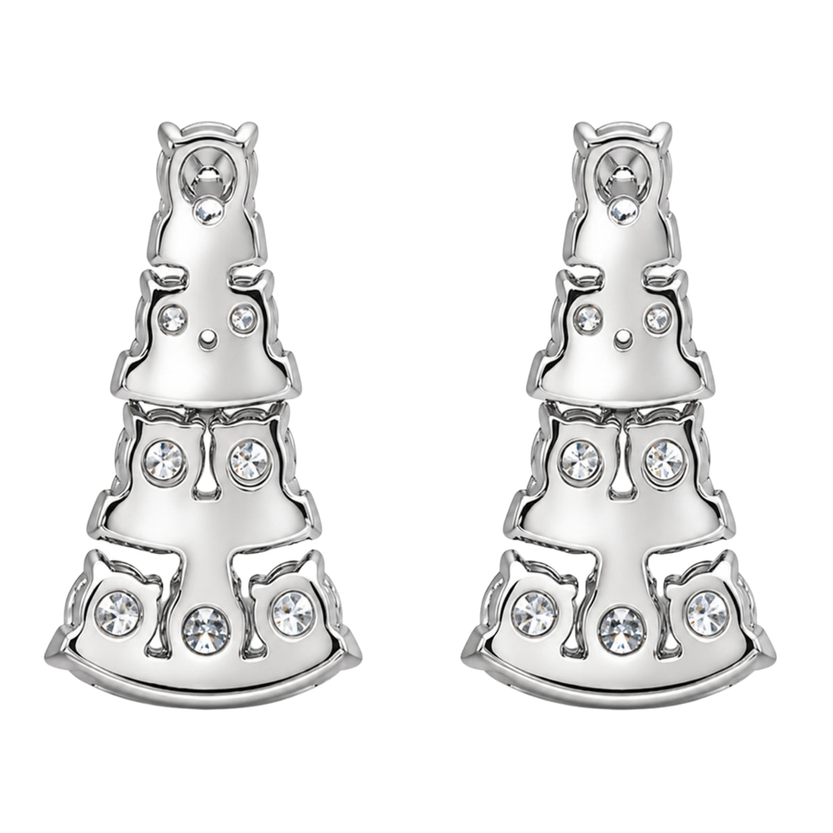 3 ct. T.W. Lab-Grown Diamond Oval/Round Drop Earrings in 14K White Gold or 14K Yellow Gold
