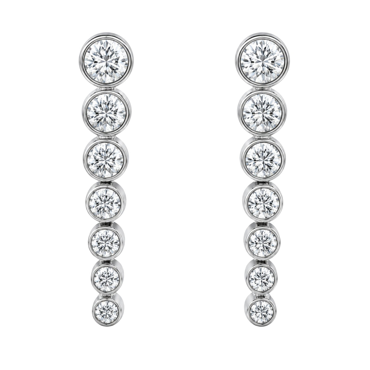 2 ct. T.W. Lab-Grown Diamond Round Drop Earrings in 14K White Gold or 14K Yellow Gold