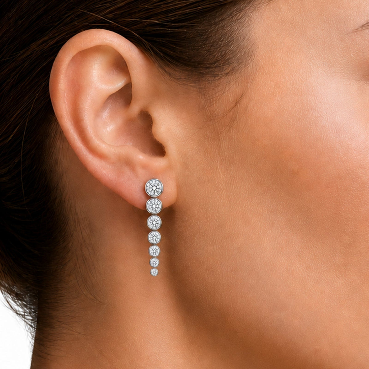 2 ct. T.W. Lab-Grown Diamond Round Drop Earrings in 14K White Gold or 14K Yellow Gold