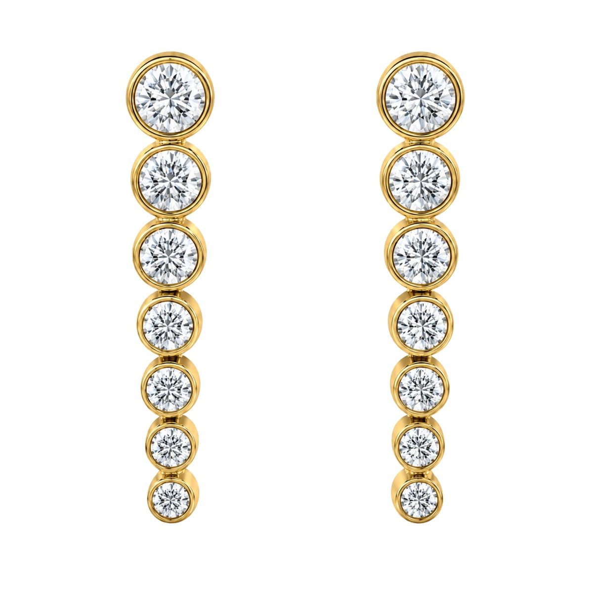 2 ct. T.W. Lab-Grown Diamond Round Drop Earrings in 14K White Gold or 14K Yellow Gold