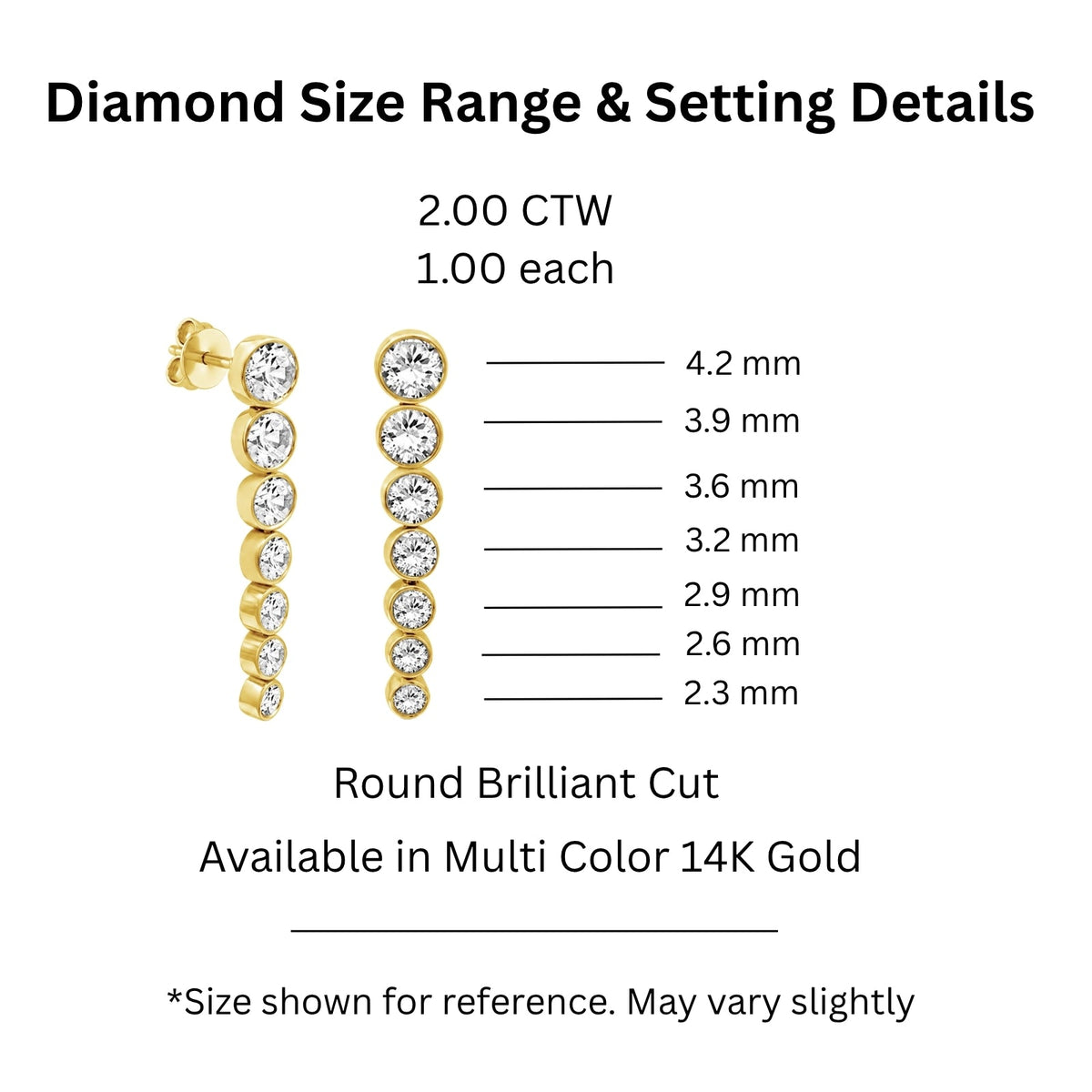 2 ct. T.W. Lab-Grown Diamond Round Drop Earrings in 14K White Gold or 14K Yellow Gold