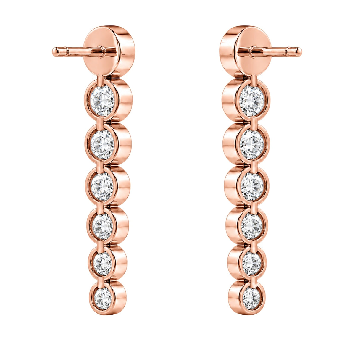 2 ct. T.W. Lab-Grown Diamond Round Drop Earrings in 14K White Gold or 14K Yellow Gold