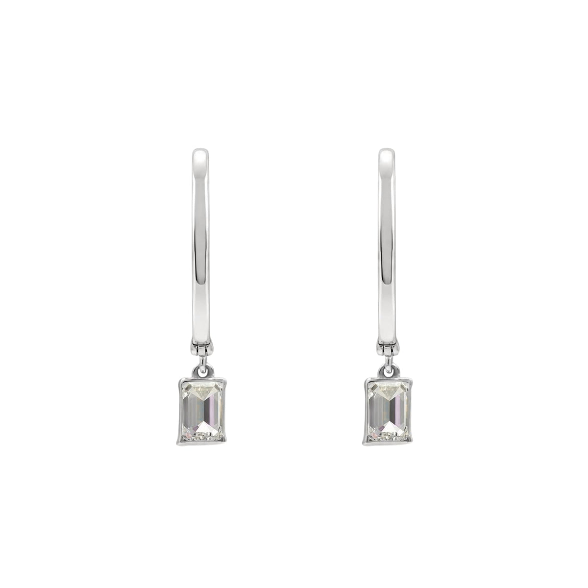 Lab-Grown Diamond Hoop Earrings in 14K White Gold or 14K Yellow Gold
