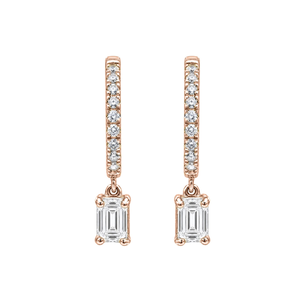 Lab-Grown Diamond Hoop Earrings in 14K White Gold or 14K Yellow Gold