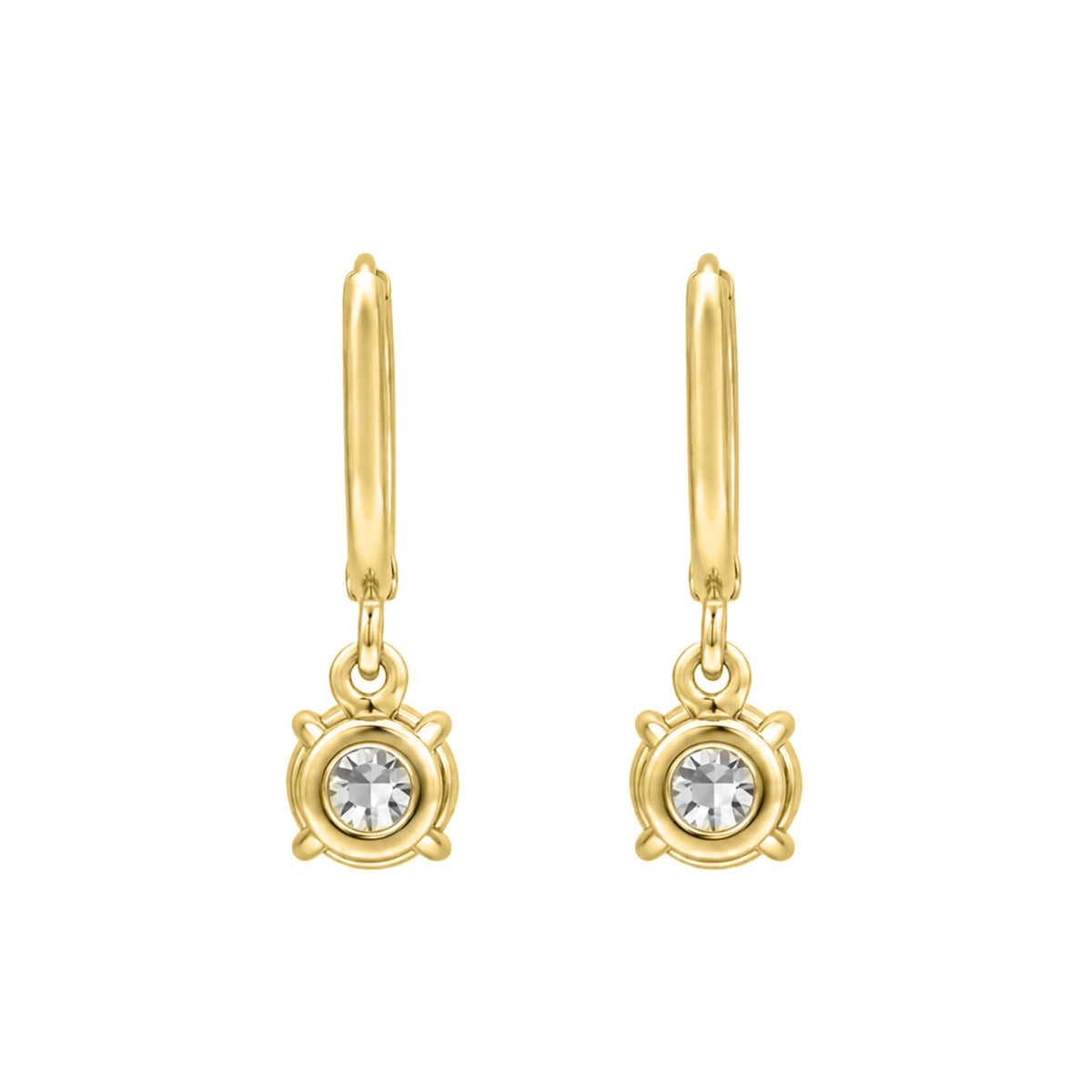 Lab-Grown Diamond Round Hoop Earrings in 14K White Gold or 14K Yellow Gold