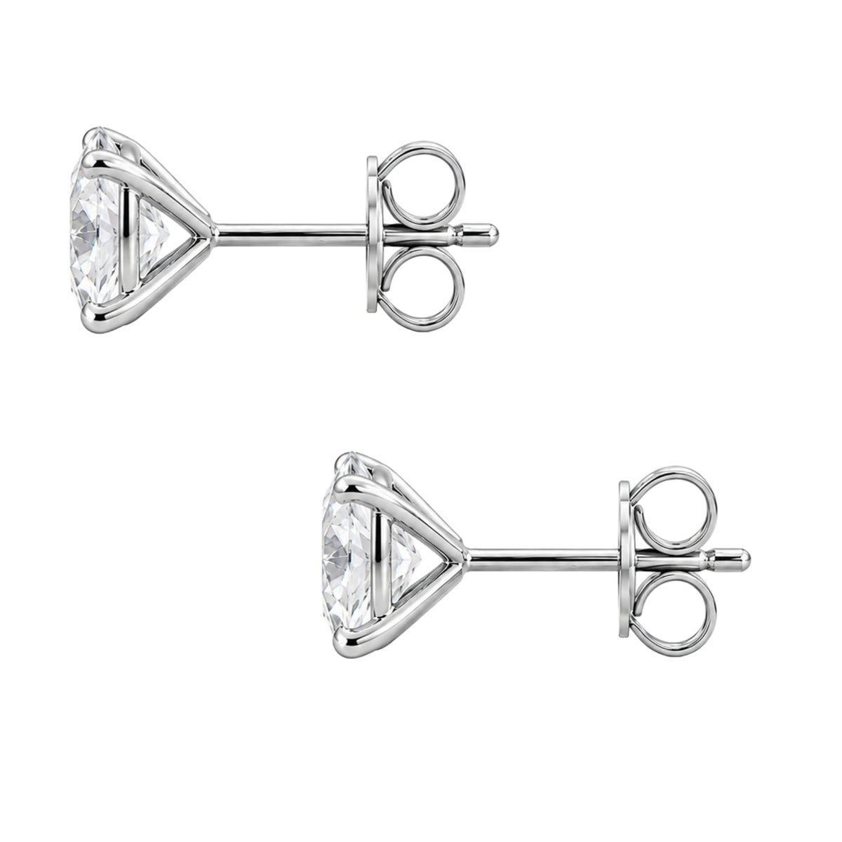 2 ct. T.W. Lab-Grown Diamond Round Stud Earrings in Sterling Silver