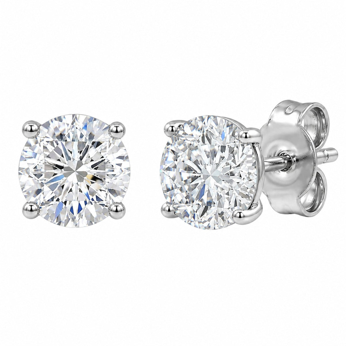 5 ct. T.W. Lab-Grown Diamond Round Stud Earrings in Sterling Silver or 14K Gold over Silver