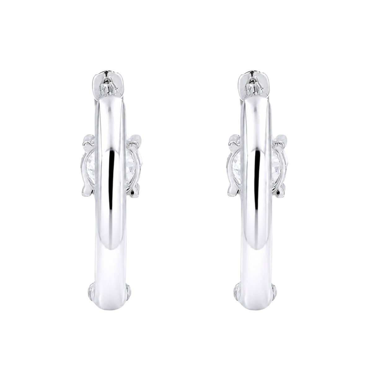 2 ct. T.W. Lab-Grown Diamond Round Hoop Earrings in Sterling Silver or 14K Gold over Silver