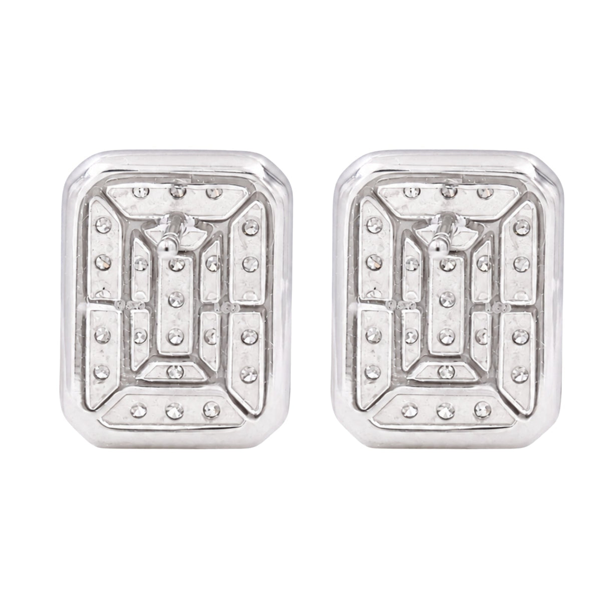 1 ct. T.W. Lab-Grown Diamond Round Cluster Earrings in Sterling Silver