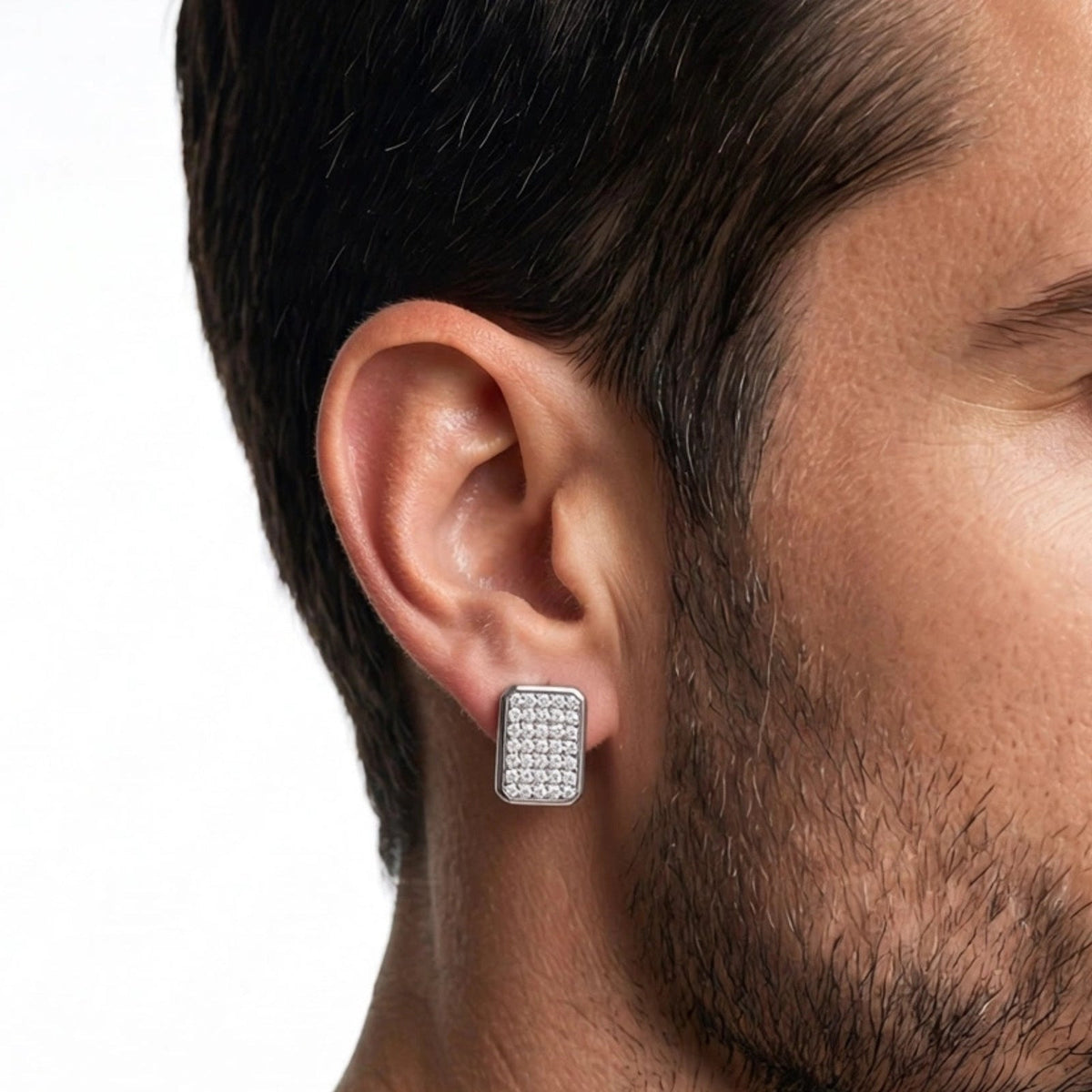 1 ct. T.W. Lab-Grown Diamond Round Cluster Earrings in Sterling Silver