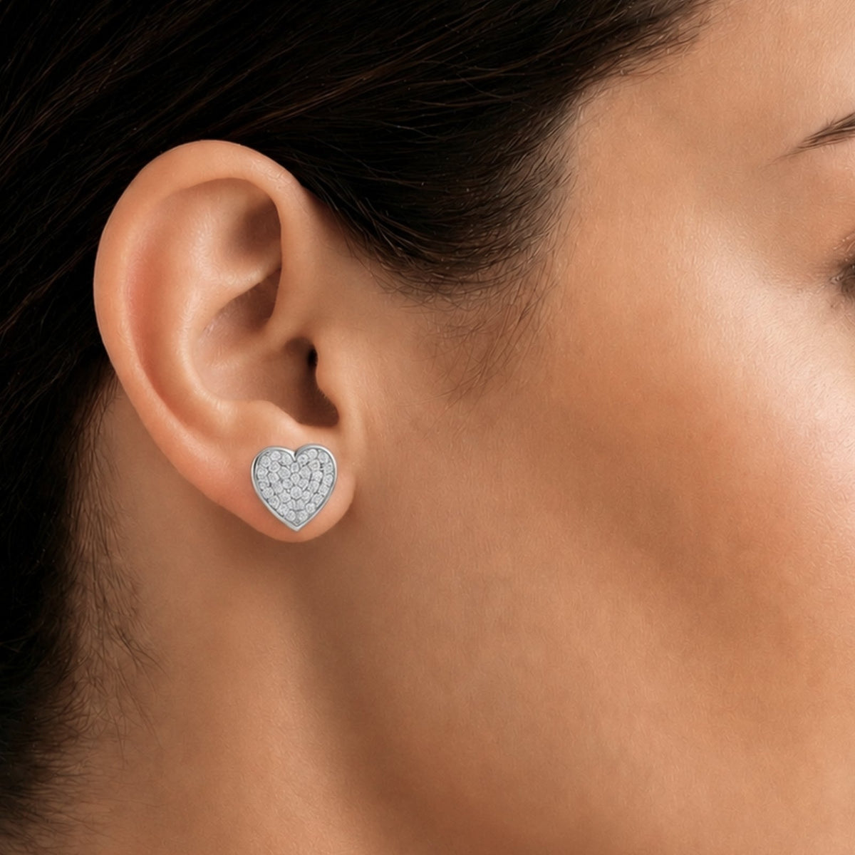 2 ct. T.W. Lab-Grown Diamond Round Stud Earrings in Sterling Silver
