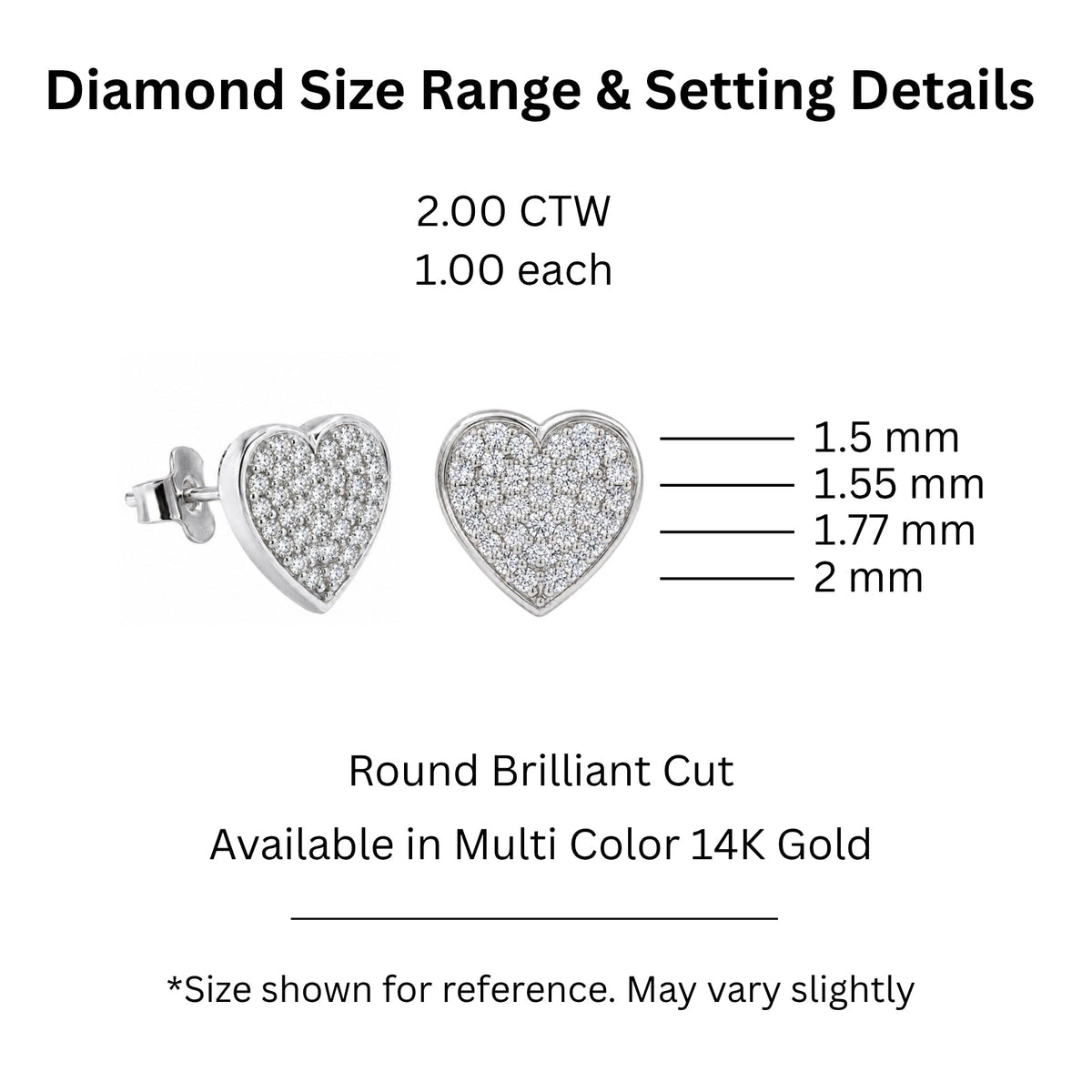 2 ct. T.W. Lab-Grown Diamond Round Stud Earrings in Sterling Silver