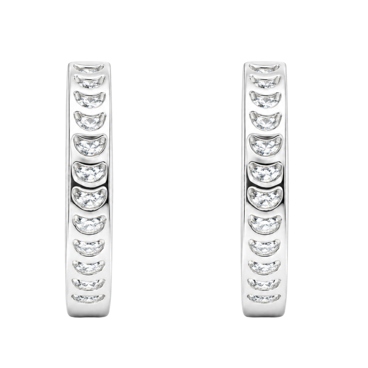 1 ct. T.W. Lab-Grown Diamond Round Hoop Earrings in Sterling Silver or 14K Gold over Silver