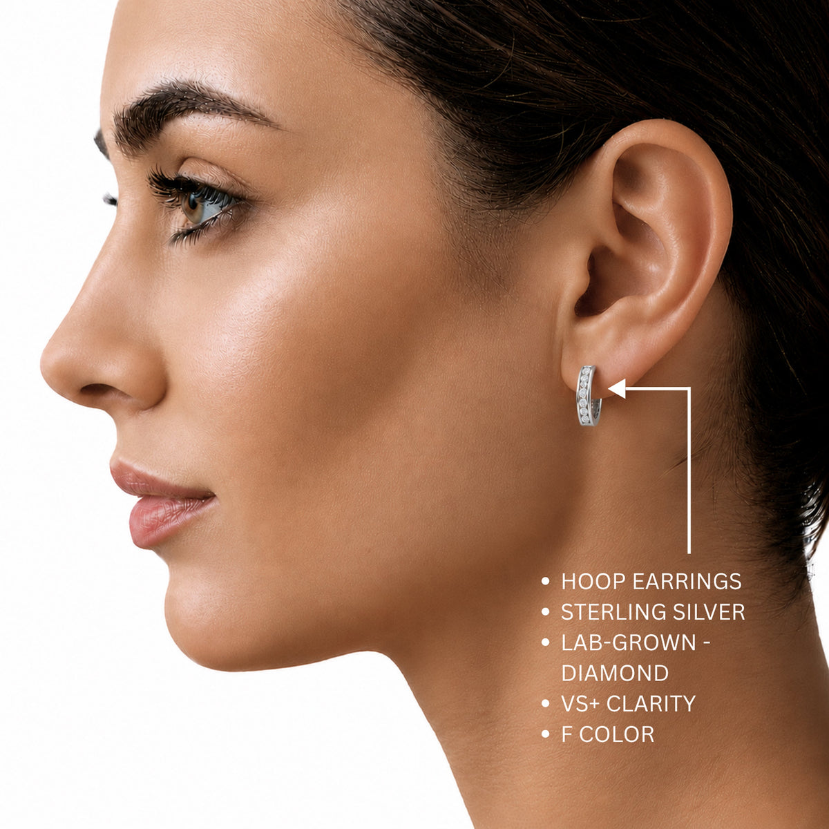 1 ct. T.W. Lab-Grown Diamond Round Hoop Earrings in Sterling Silver or 14K Gold over Silver