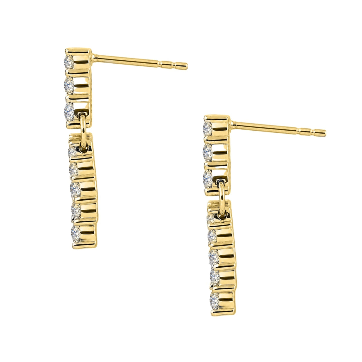 2 ct. T.W. Lab-Grown Diamond Round Drop Earrings in Sterling Silver or 14K Gold over Silver
