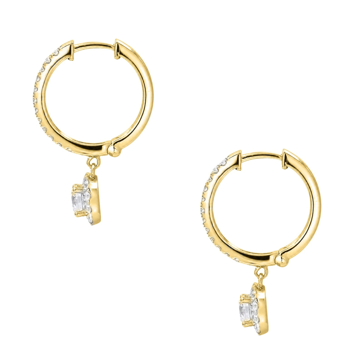 2 ct. T.W. Lab-Grown Diamond Round Drop Earrings in Sterling Silver or 14K Gold over Silver