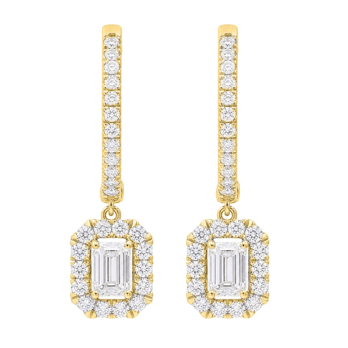 3 ct. T.W. Lab-Grown Diamond Round Drop Earrings in Sterling Silver or 14K Gold over Silver