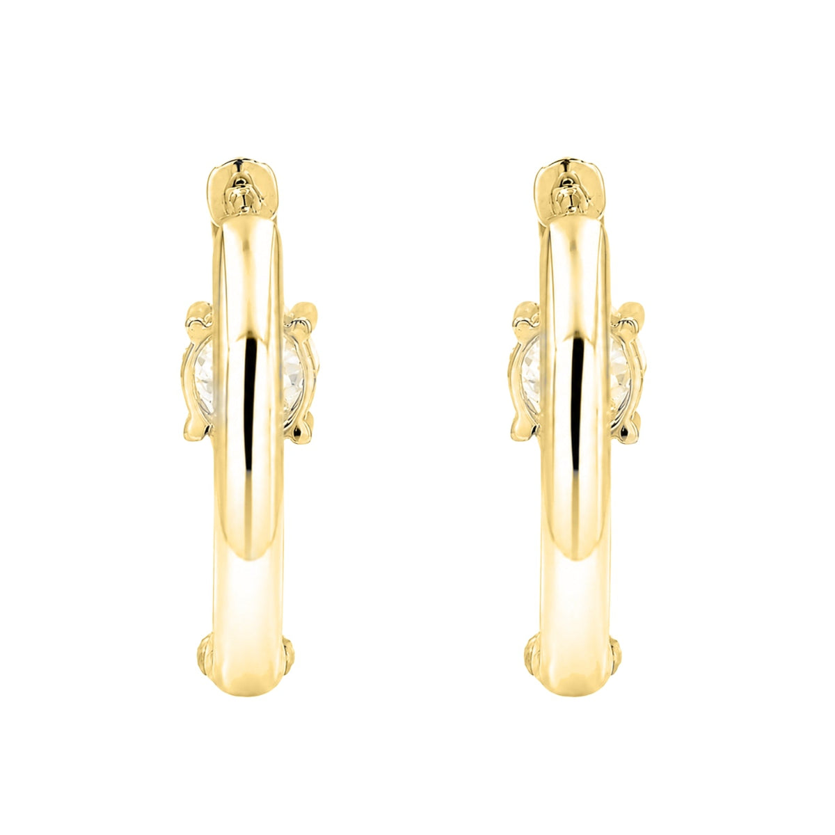 2 ct. T.W. Lab-Grown Diamond Round Hoop Earrings in Sterling Silver or 14K Gold over Silver