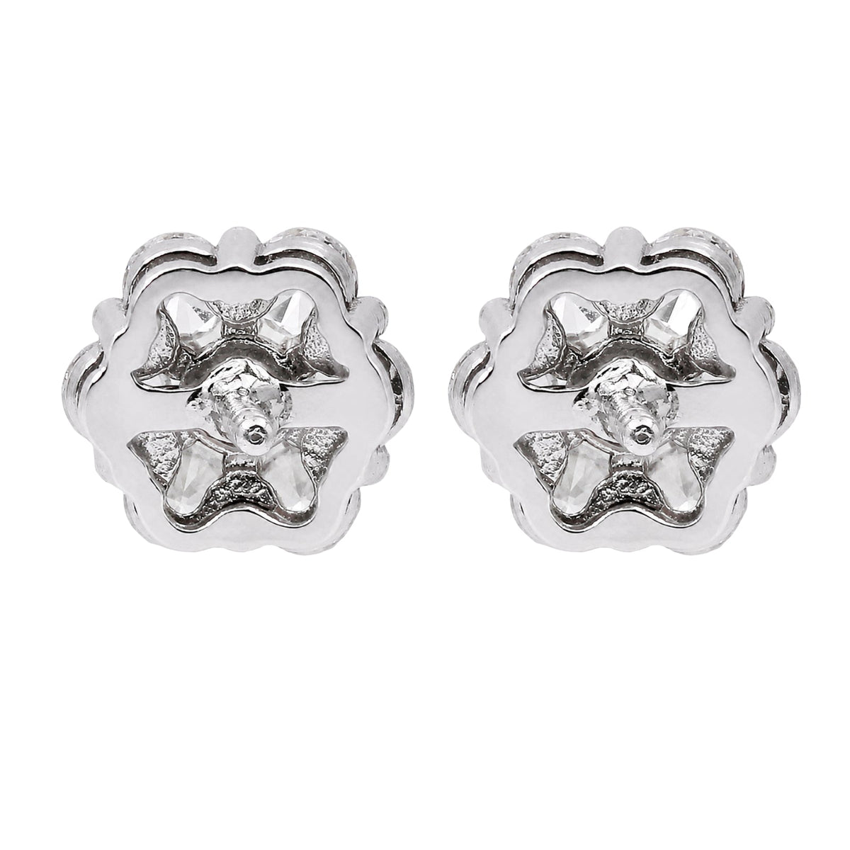 2 ct. T.W. Lab-Grown Diamond Round Cluster Earrings in Sterling Silver or 14K Gold over Silver