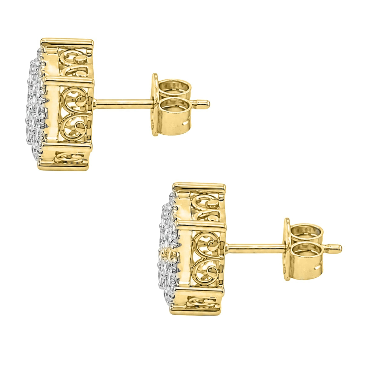 1 ct. T.W. Lab-Grown Diamond Round Stud Earrings in Sterling Silver or 14K Gold over Silver