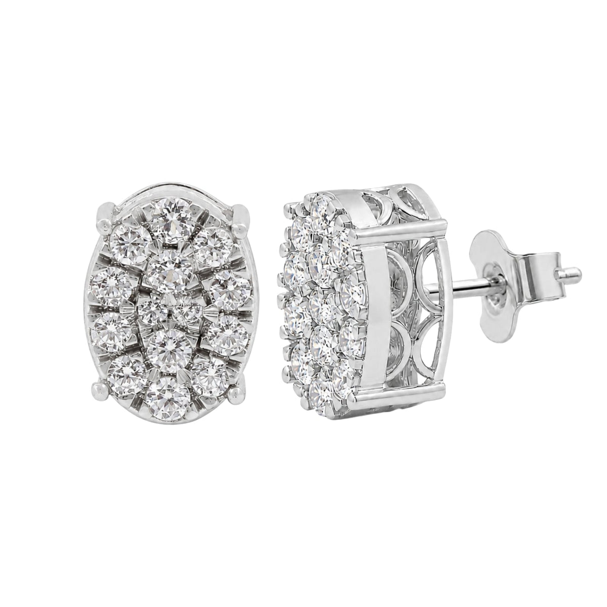 1 ct. T.W. Lab-Grown Diamond Round Stud Earrings in Sterling Silver or 14K Gold over Silver