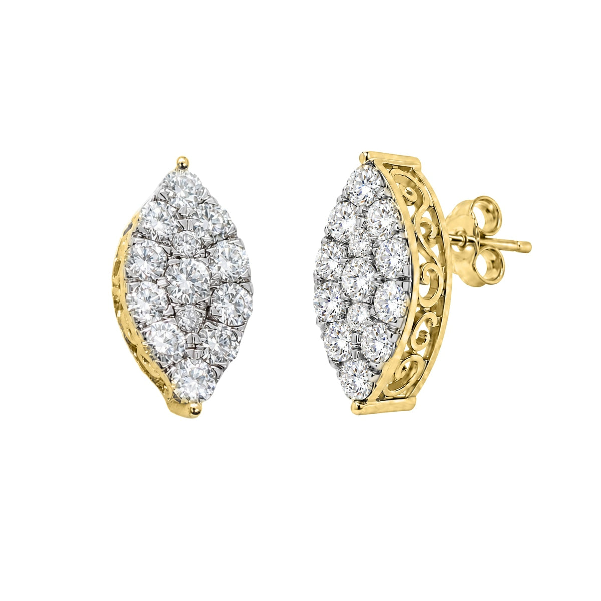 1 ct. T.W. Lab-Grown Diamond Round Stud Earrings in Sterling Silver or 14K Gold over Silver