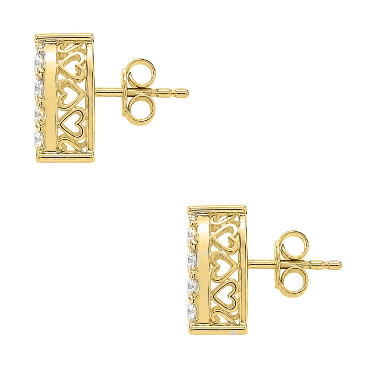 1 ct. T.W. Lab-Grown Diamond Round Stud Earrings in Sterling Silver or 14K Gold over Silver