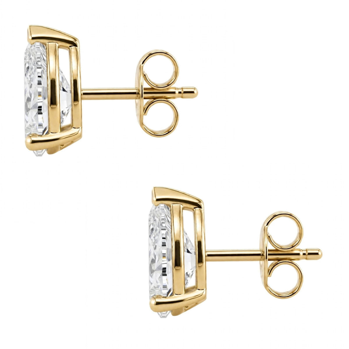 Lab-Grown Diamond Pear Solitaire Stud Earrings in 14K White Gold or 14K Yellow Gold