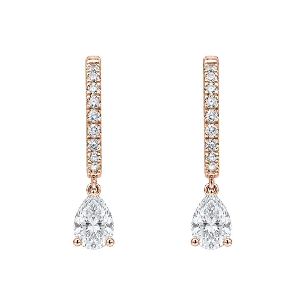 Lab-Grown Diamond Hoop Earrings in 14K White Gold or 14K Yellow Gold